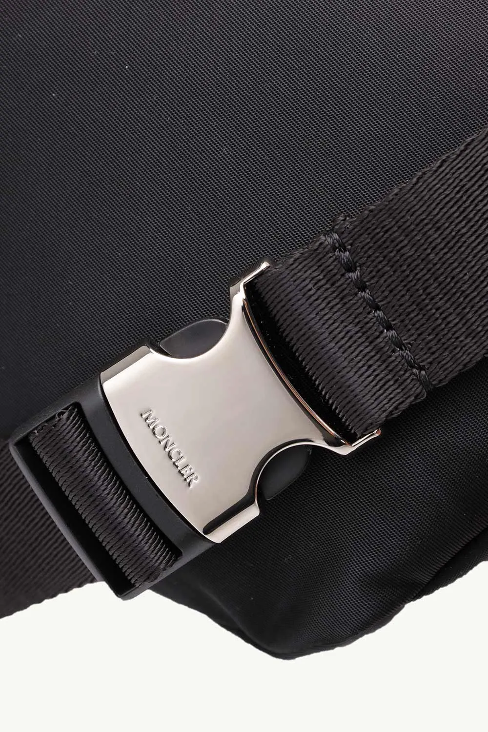 MONCLER Felicie Belt Bag in Black Nylon with Logo Patch 3