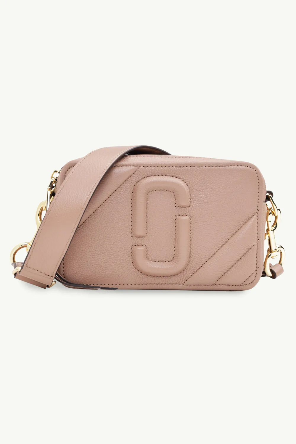 MARC JACOBS The Moto Shot Shoulder Bag in Dusty Beige Supple Leather 0
