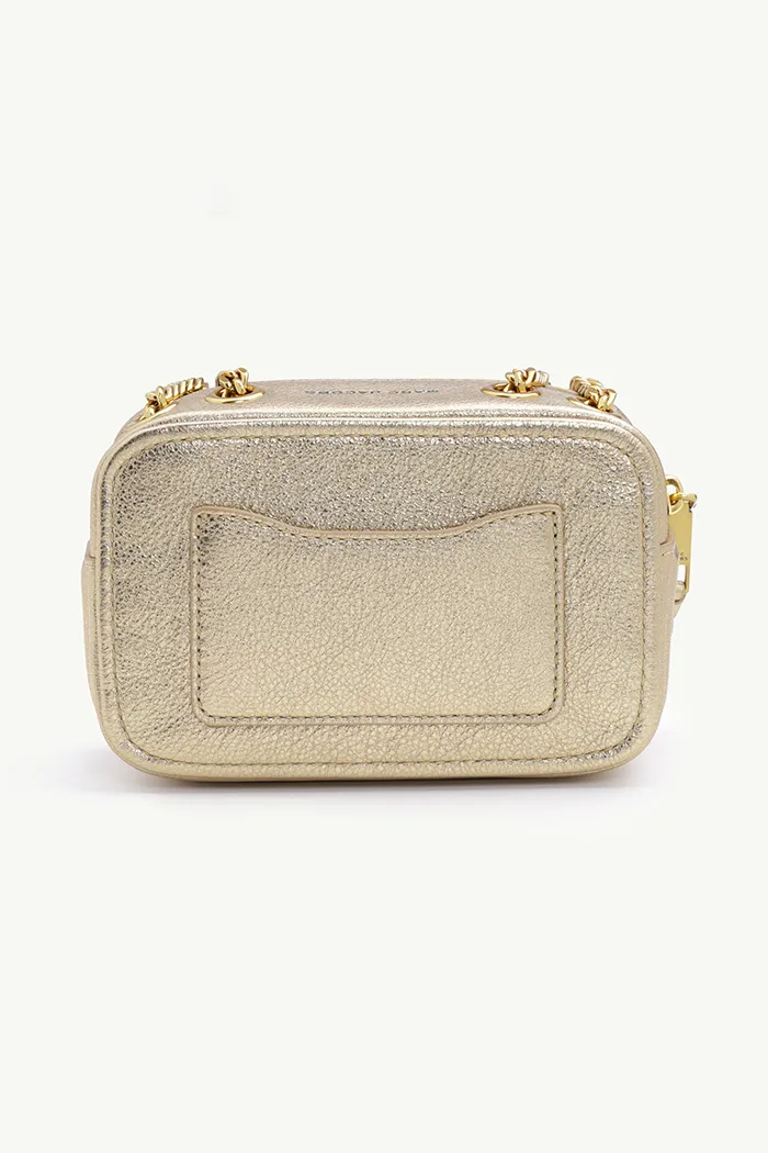 MARC JACOBS The Glam Shot Metallic Camera Shoulder Bag in Light Gold 1