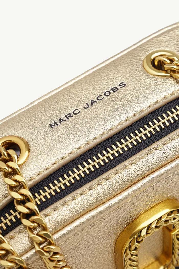 MARC JACOBS The Glam Shot Metallic Camera Shoulder Bag in Light Gold 3