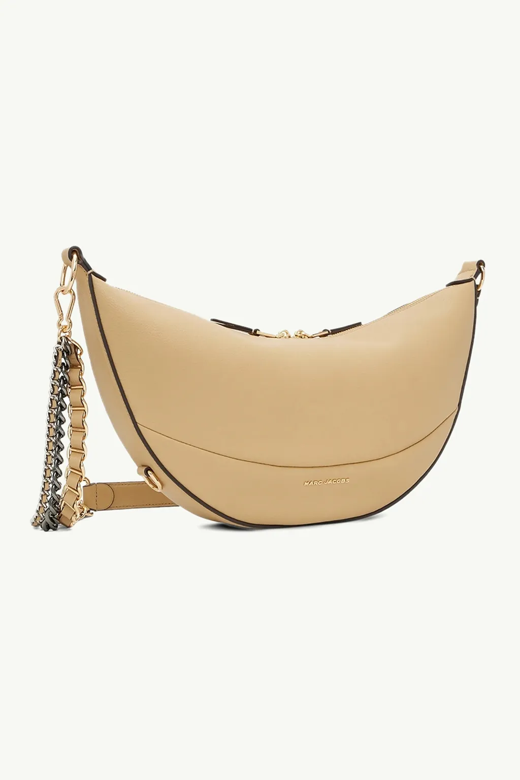MARC JACOBS The Eclipse Shoulder Bag in Tan Leather with Chain Strap 1