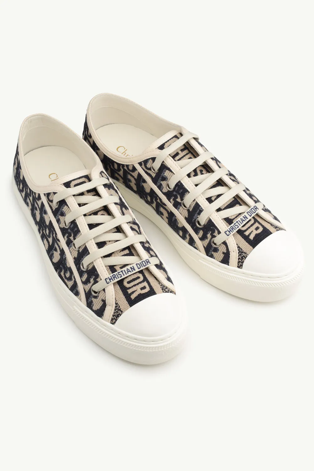 CHRISTIAN DIOR Walk'N'Dior Oblique Embroidered Sneakers in Deep Blue 1