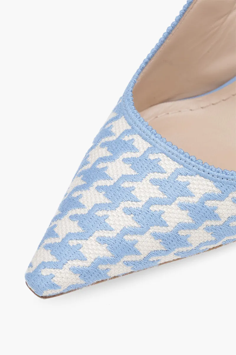 CHRISTIAN DIOR J'adior Slingback Pumps 65mm in Cornflower Blue with Micro Houndstooth Motif 4