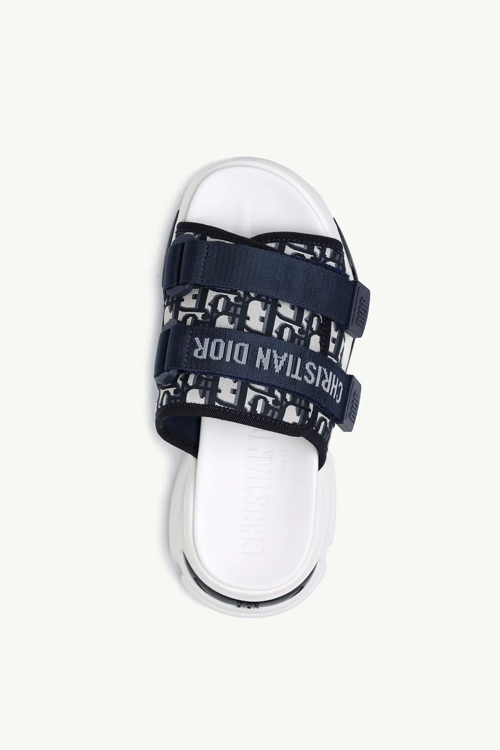 CHRISTIAN DIOR D-Wander Oblique Slide Sandals in Deep Blue Multicolor Technical Fabric 3