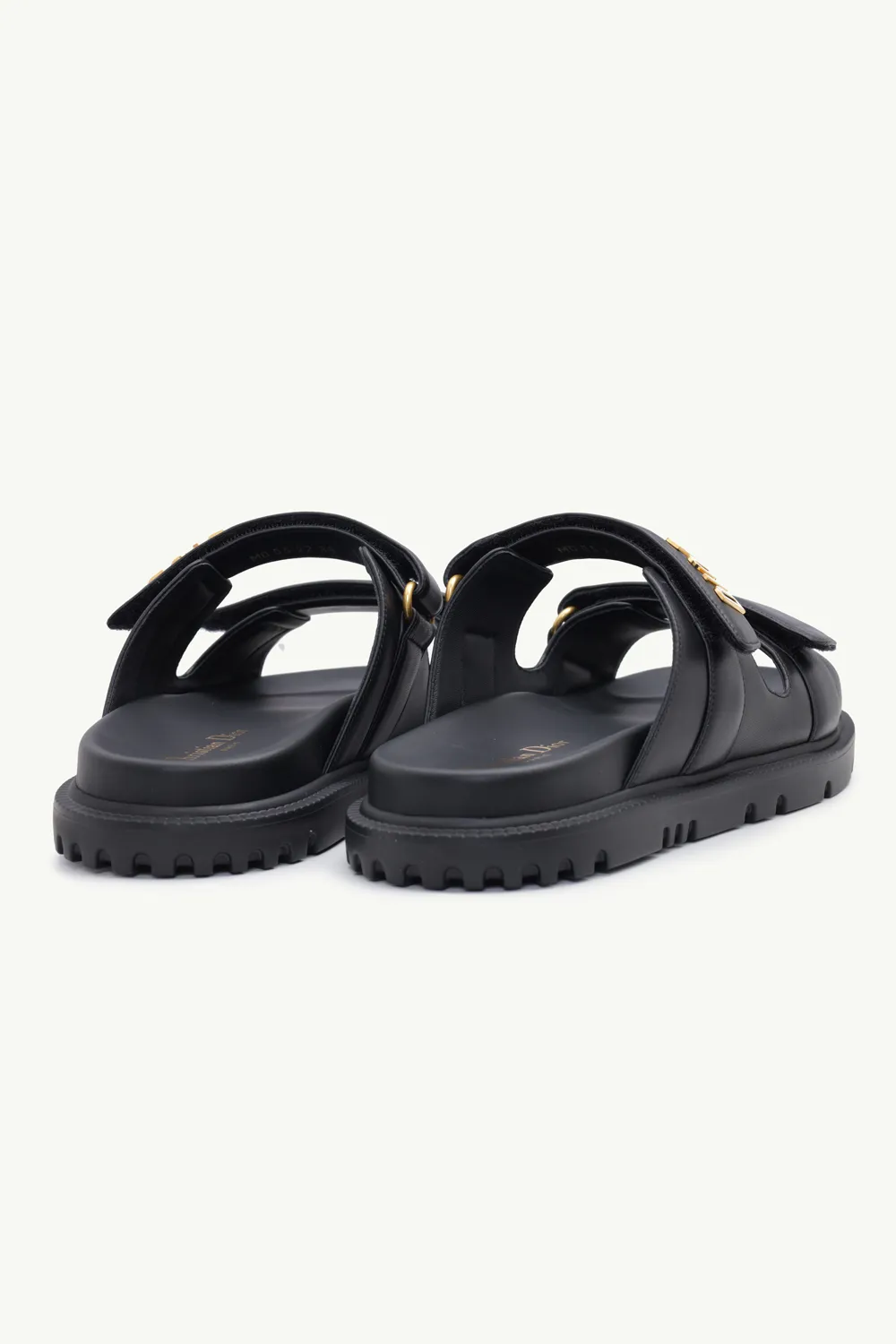 CHRISTIAN DIOR DiorAct Slide Sandals in Black Lambskin 2