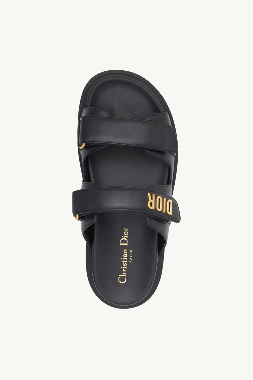 CHRISTIAN DIOR DiorAct Slide Sandals in Black Lambskin 3