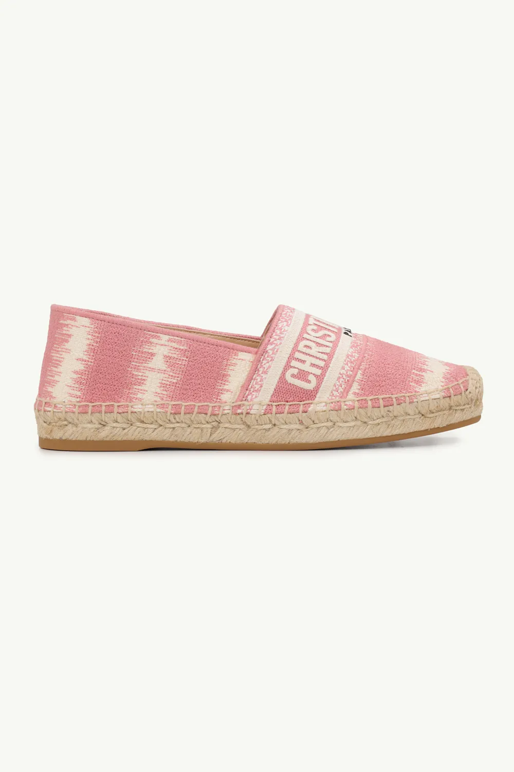 CHRISTIAN DIOR Granville D-Stripes Embroidered Espadrilles in Dark Nude 0