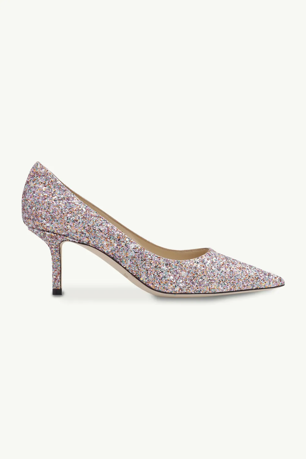 JIMMY CHOO Love Pumps 65mm in Mochi Luminous Glow-In-The-Dark Glitter with JC Button 0