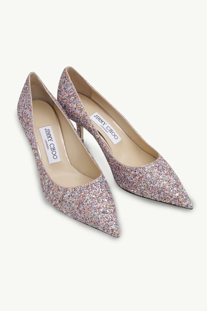 JIMMY CHOO Love Pumps 65mm in Mochi Luminous Glow-In-The-Dark Glitter with JC Button 1