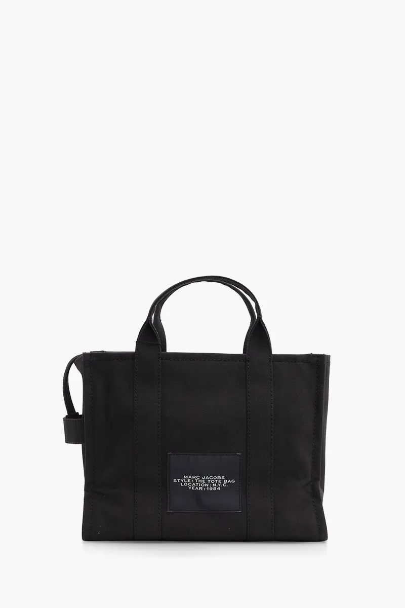 MARC JACOBS Small Traveler Tote Bag in Black Canvas 1