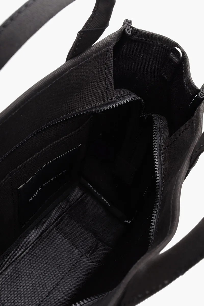 MARC JACOBS Small Traveler Tote Bag in Black Canvas 2