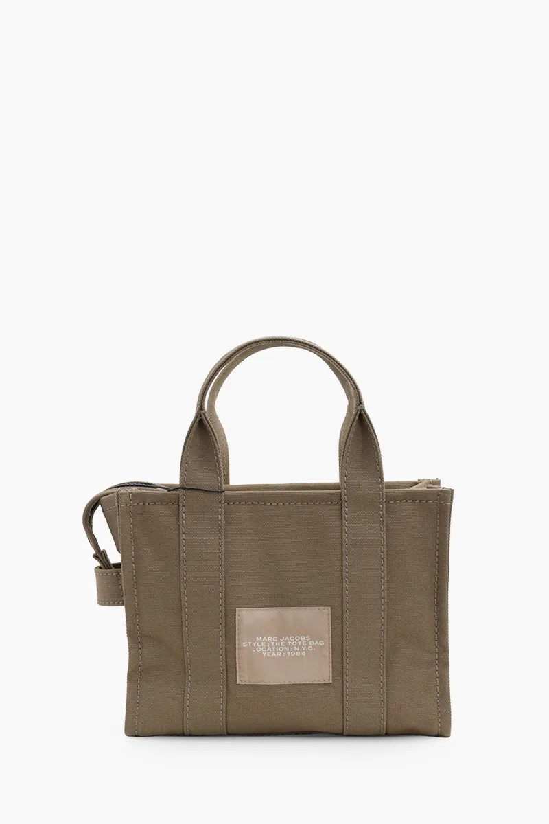 MARC JACOBS Mini Traveler Tote Bag in Slate Green Canvas 1