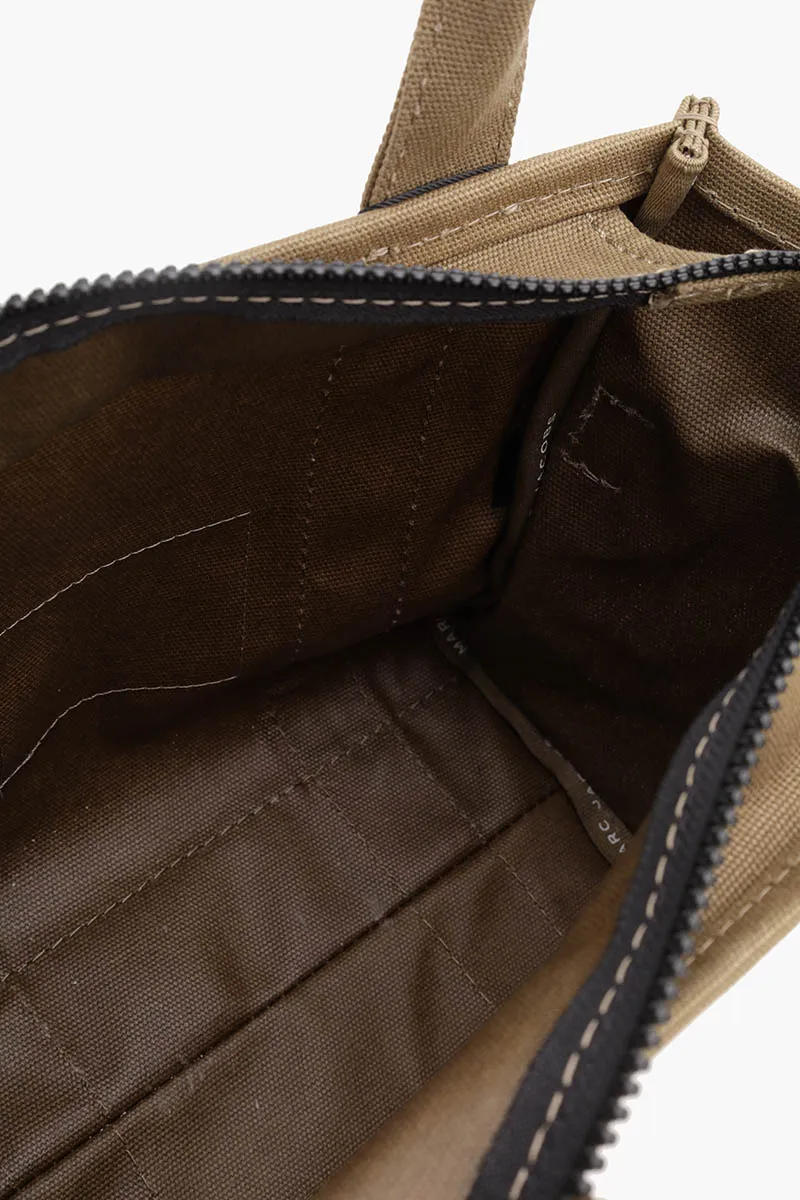 MARC JACOBS Mini Traveler Tote Bag in Slate Green Canvas 3