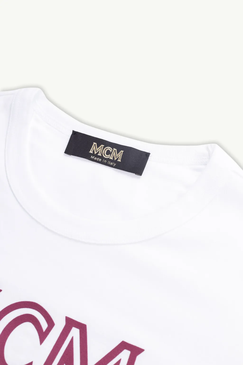 MCM Women Classic Logo T-Shirt in Brilliant White 3