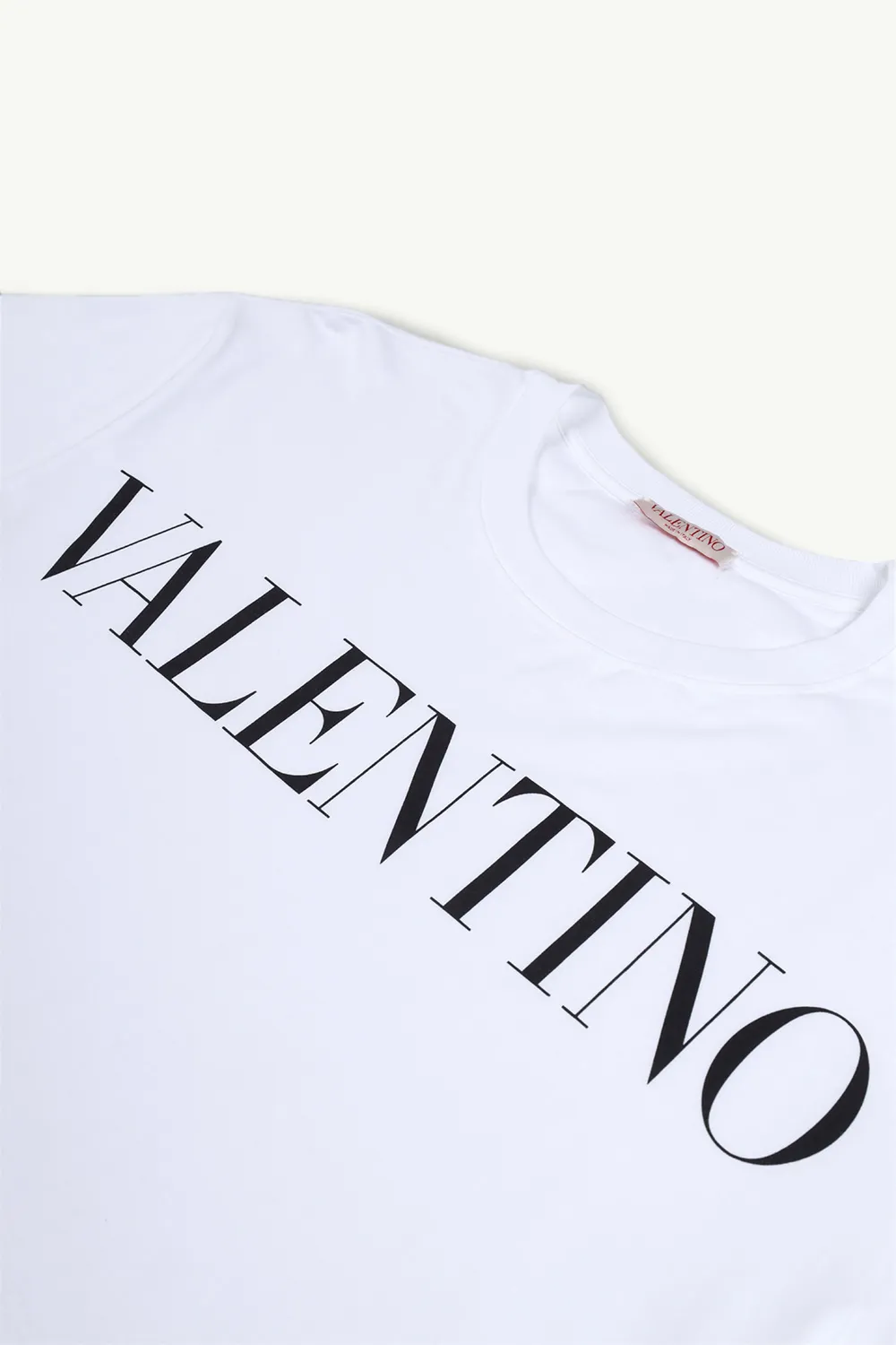 VALENTINO Men Logo Print T-Shirt in White/Black 2