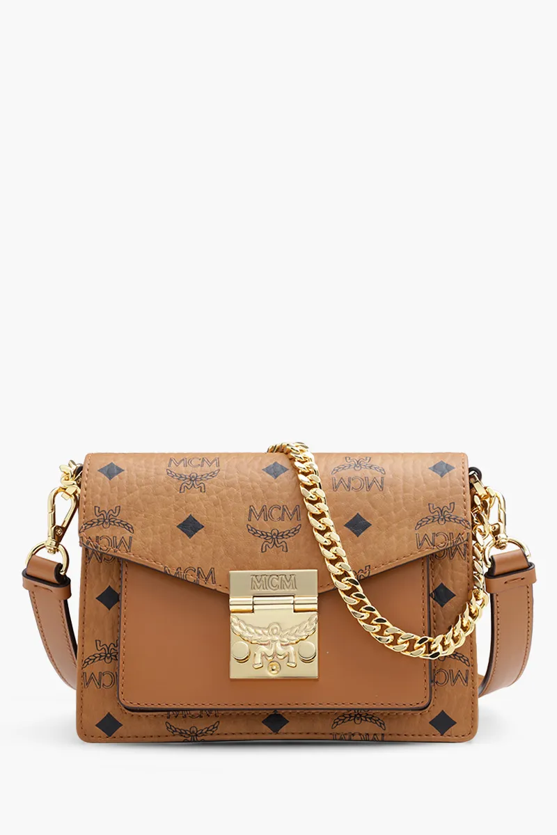MCM Mini Tracy Crossbody Bag in Cognac 0