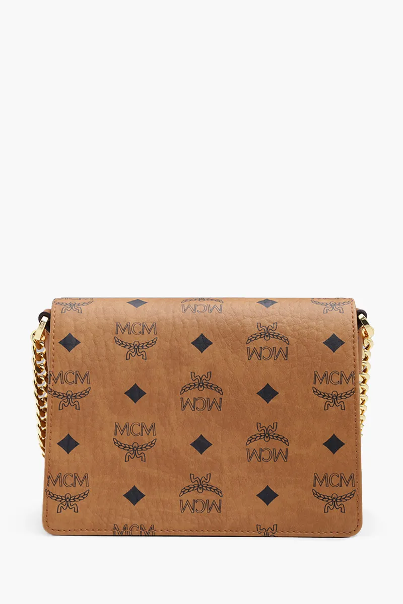 MCM Mini Tracy Crossbody Bag in Cognac 1