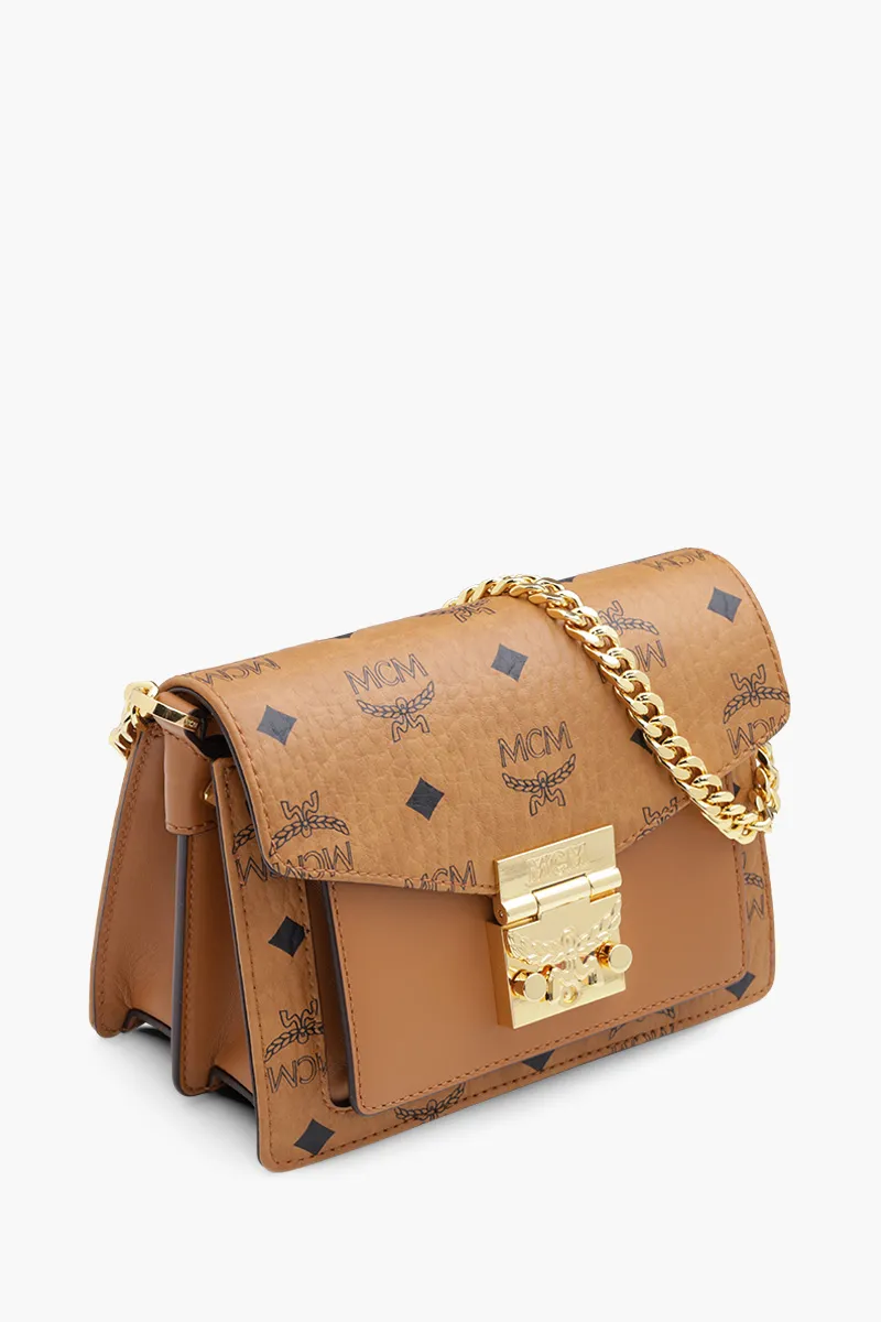 MCM Mini Tracy Crossbody Bag in Cognac 2