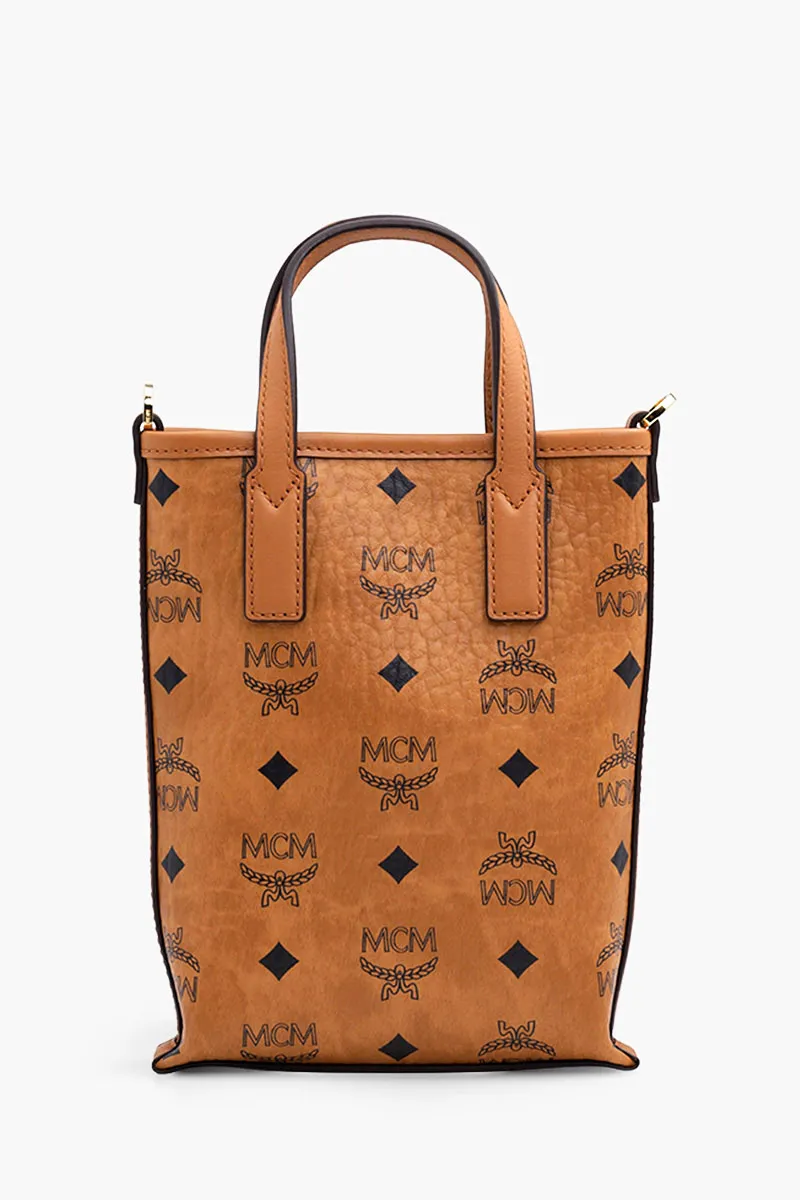 MCM Mini Essential Crossbody Bag in Cognac 1