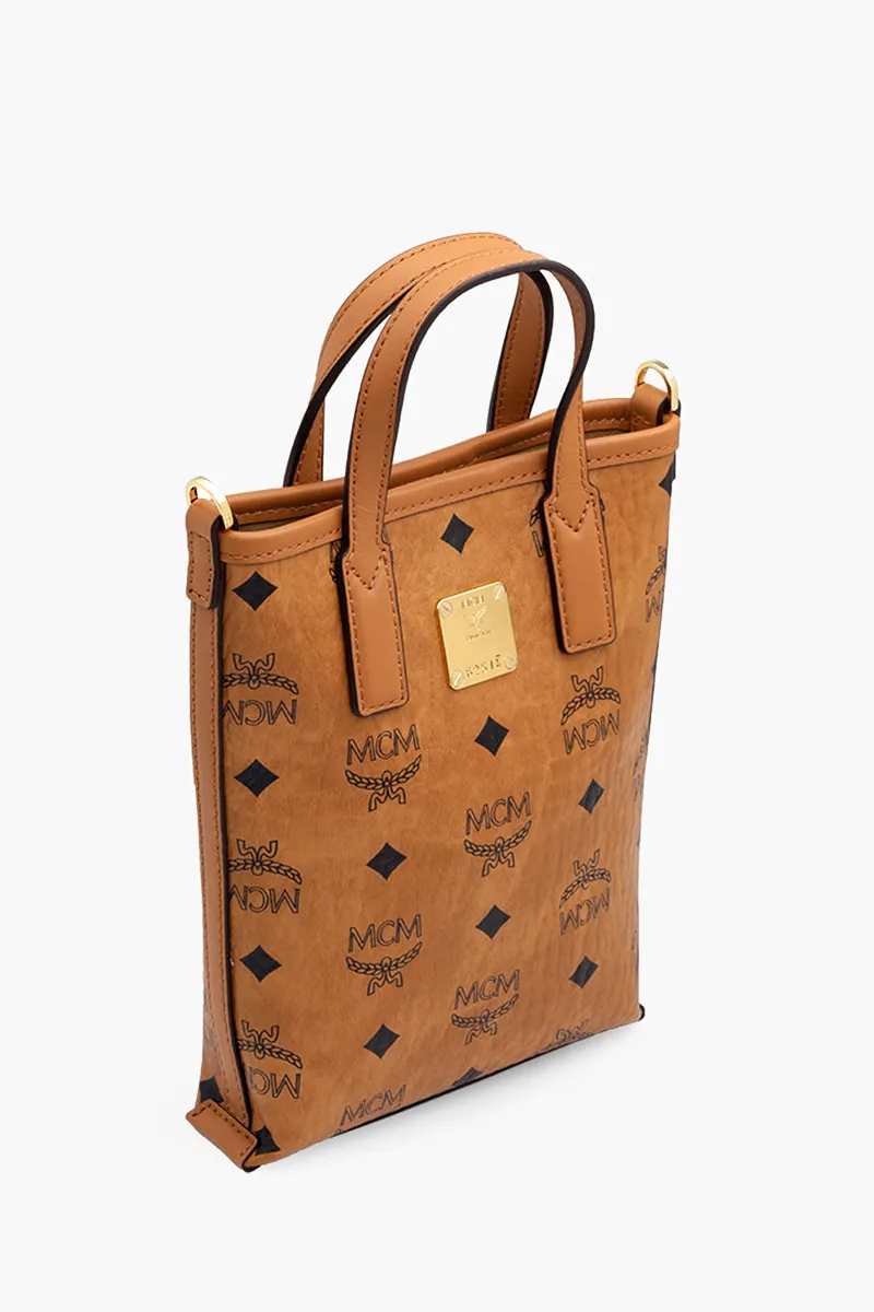 MCM Mini Essential Crossbody Bag in Cognac 2
