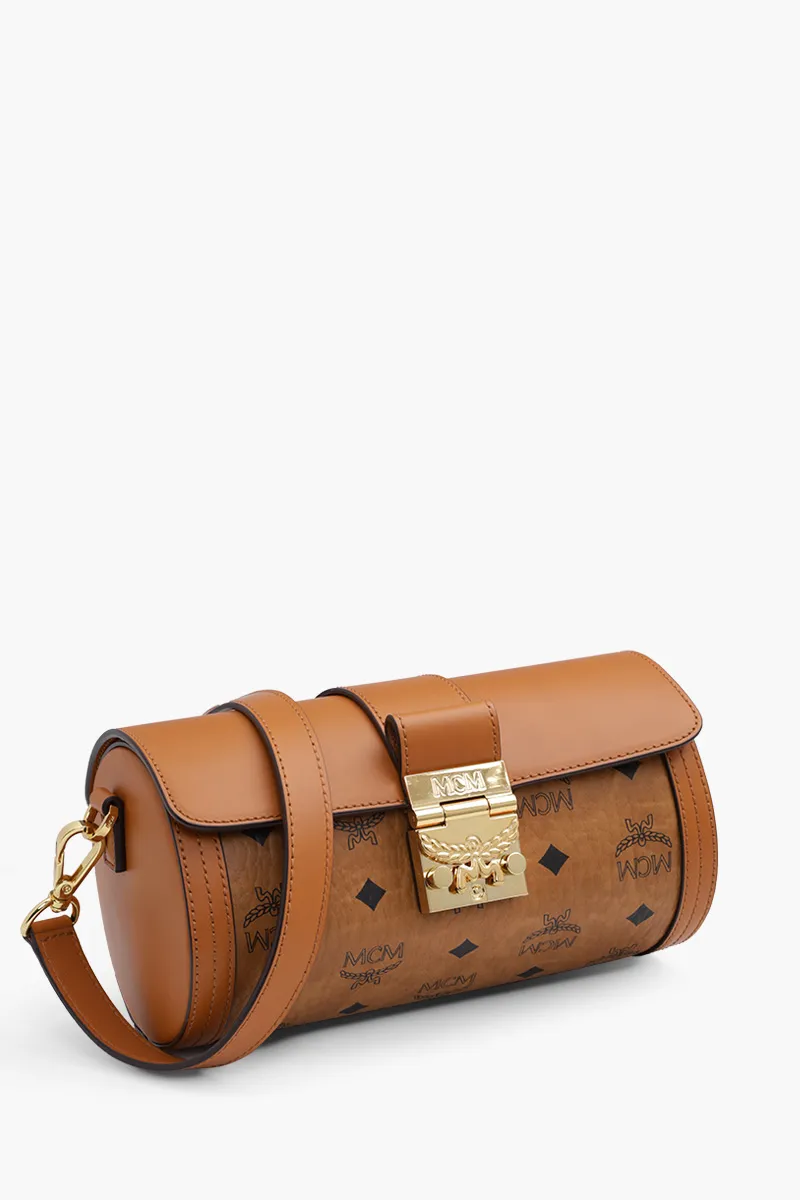 MCM Small Tracy Circular Crossbody Bag in Cognac 2