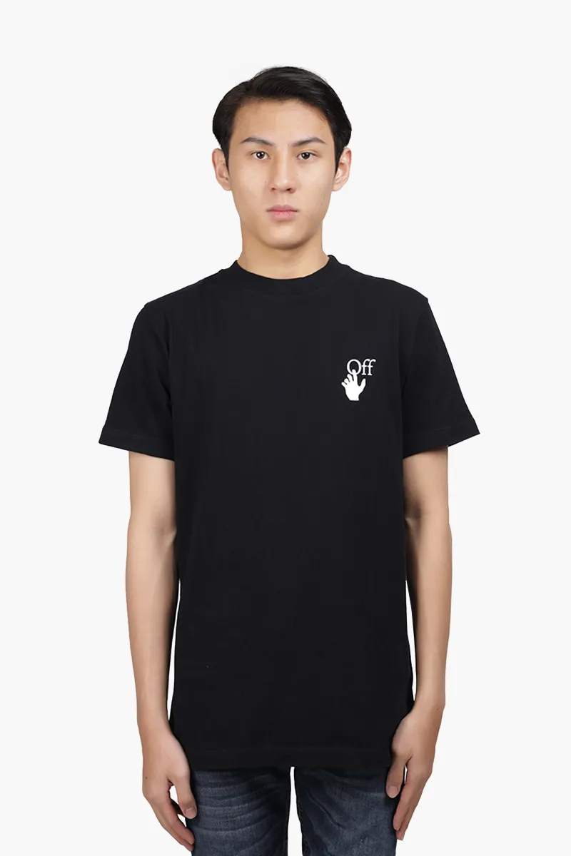 OFF WHITE Men Caravaggio Lute Print Slim Fit T-Shirt in Black Multicolor 0