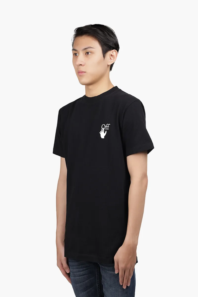 OFF WHITE Men Caravaggio Lute Print Slim Fit T-Shirt in Black Multicolor 2