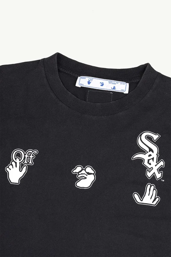 OFF WHITE x MLB CHICAGO Men 23 Your Name T-Shirt in Black/White 2