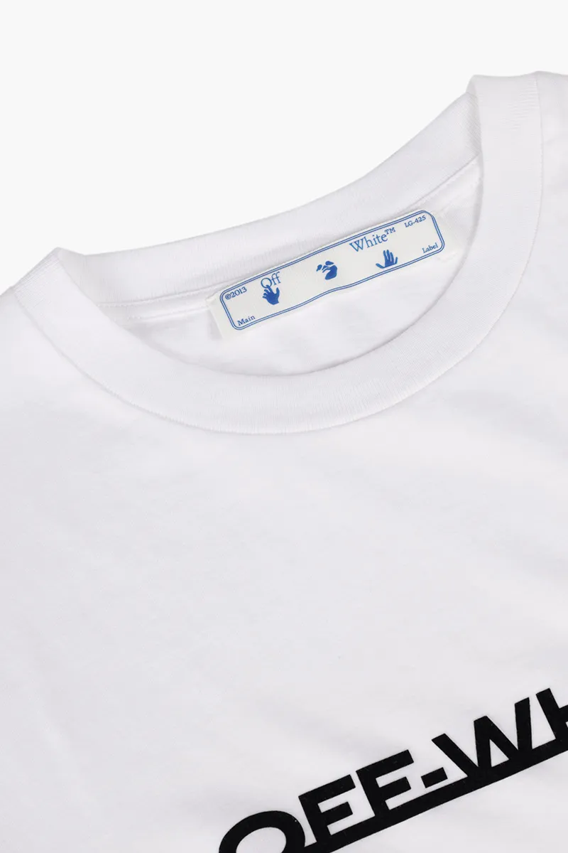 OFF WHITE Women Underlined Logo Print T-Shirt in White/Black 2