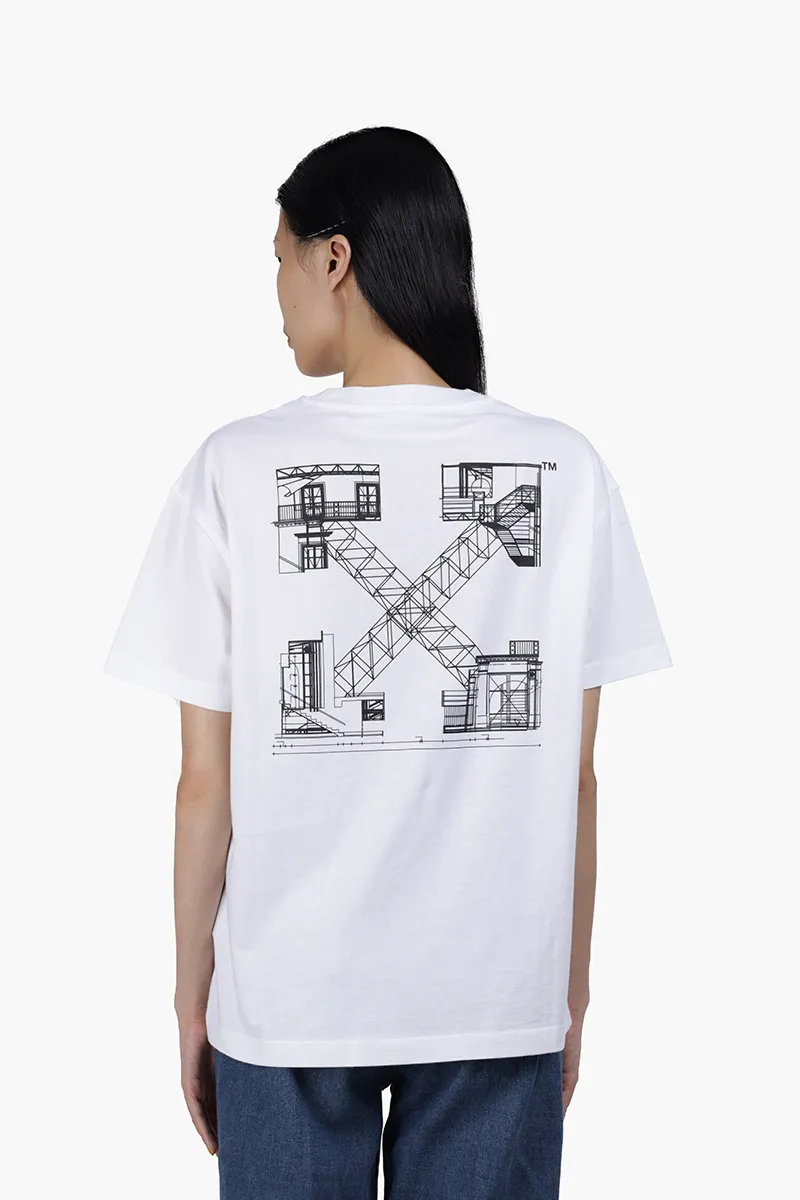 OFF WHITE Women Palace Arrows T-Shirt in White/Black 1