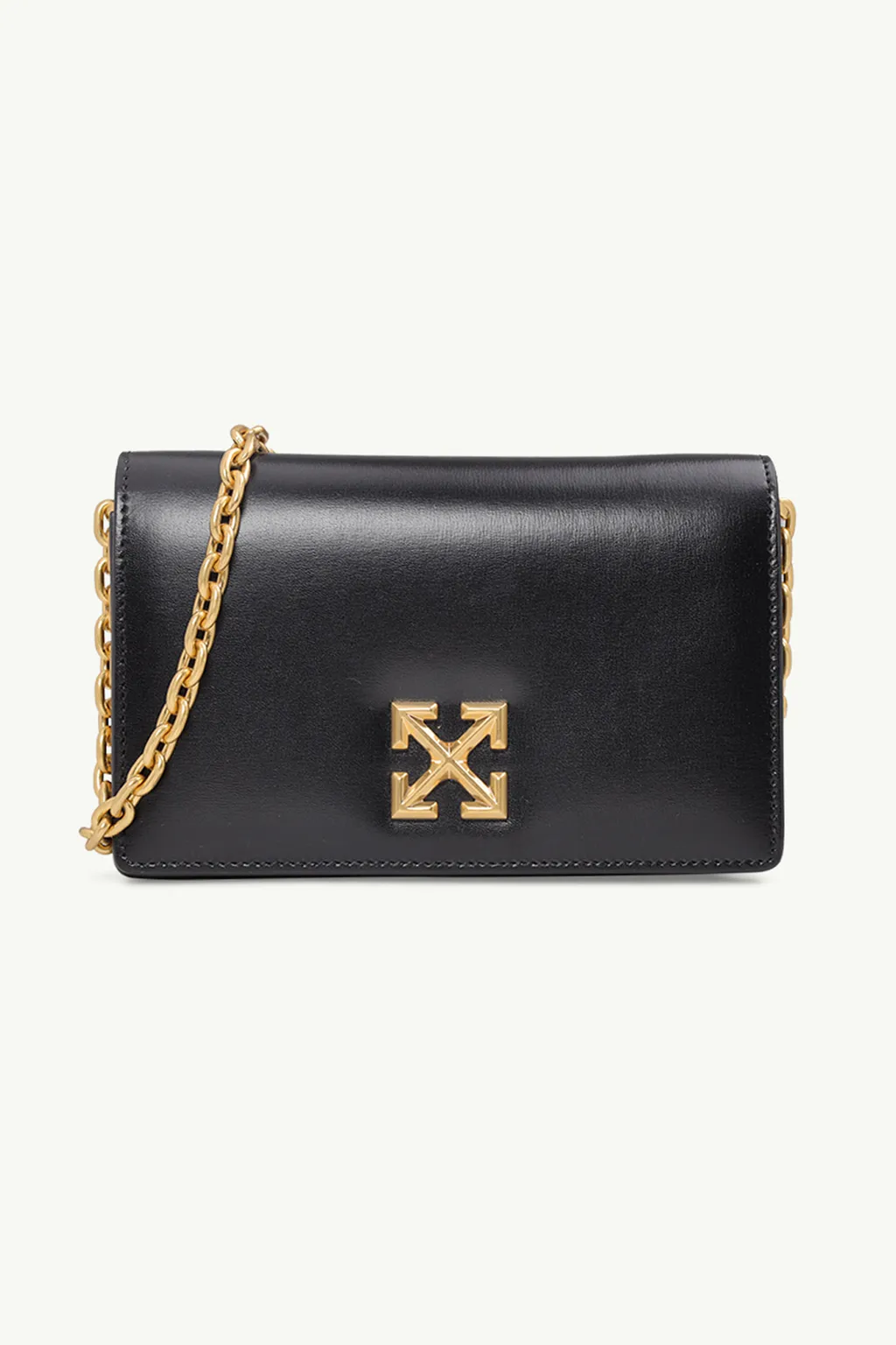 OFF WHITE 0.5 Twist Jitney Chain Shoulder Bag in Black GHW 0