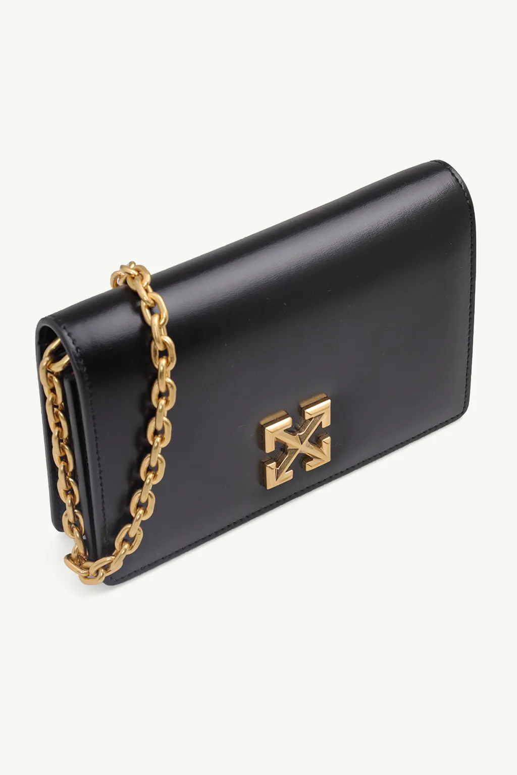 OFF WHITE 0.5 Twist Jitney Chain Shoulder Bag in Black GHW 2