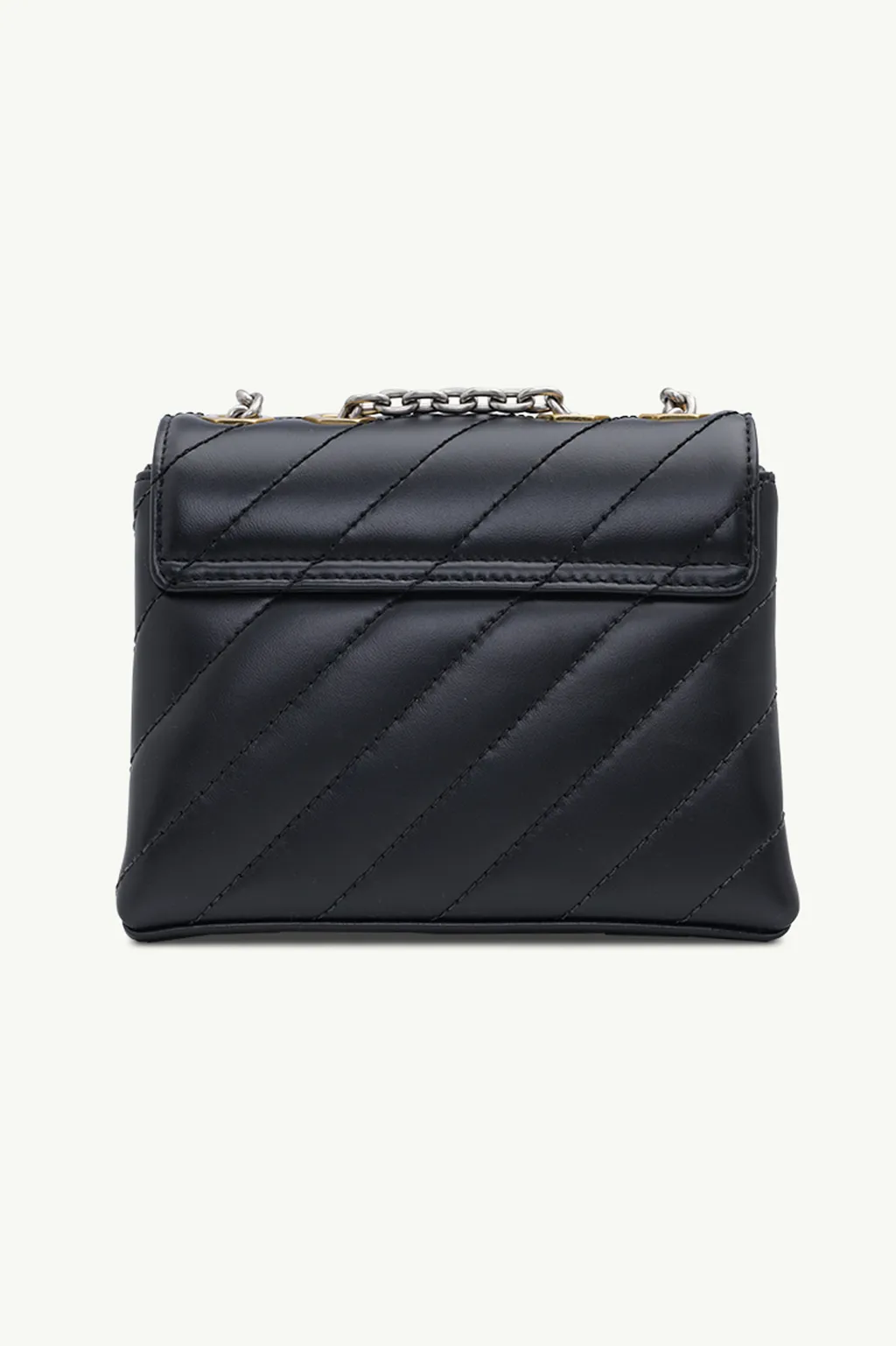OFF WHITE Jackhammer 19 Chain Shoulder Bag in Black Quilted 1