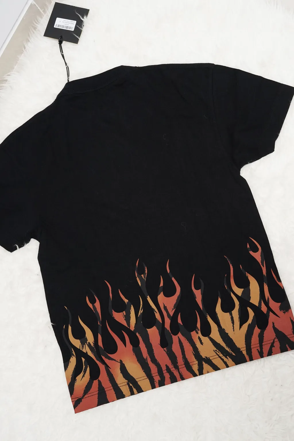 PALM ANGELS Men Tiger Flames T-Shirt in Black/Orange 1
