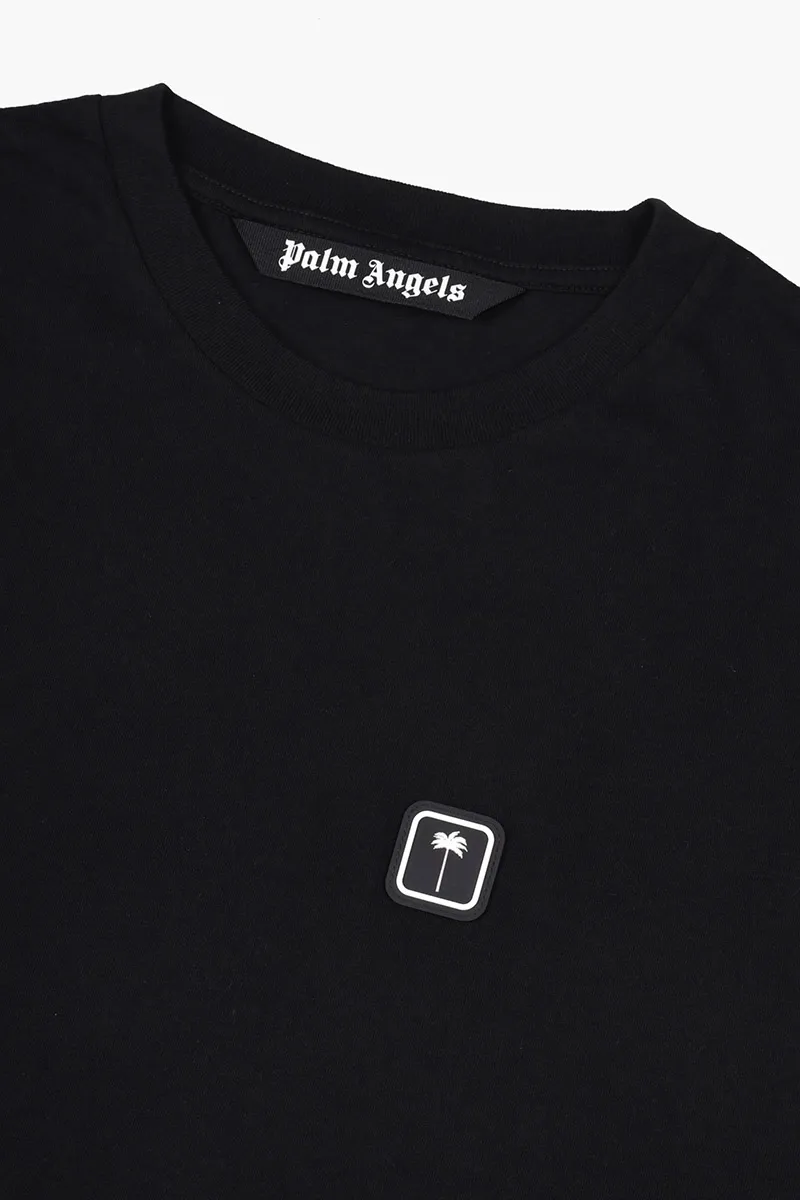 PALM ANGELS Men Mini Logo Patch T-Shirt in Black 2