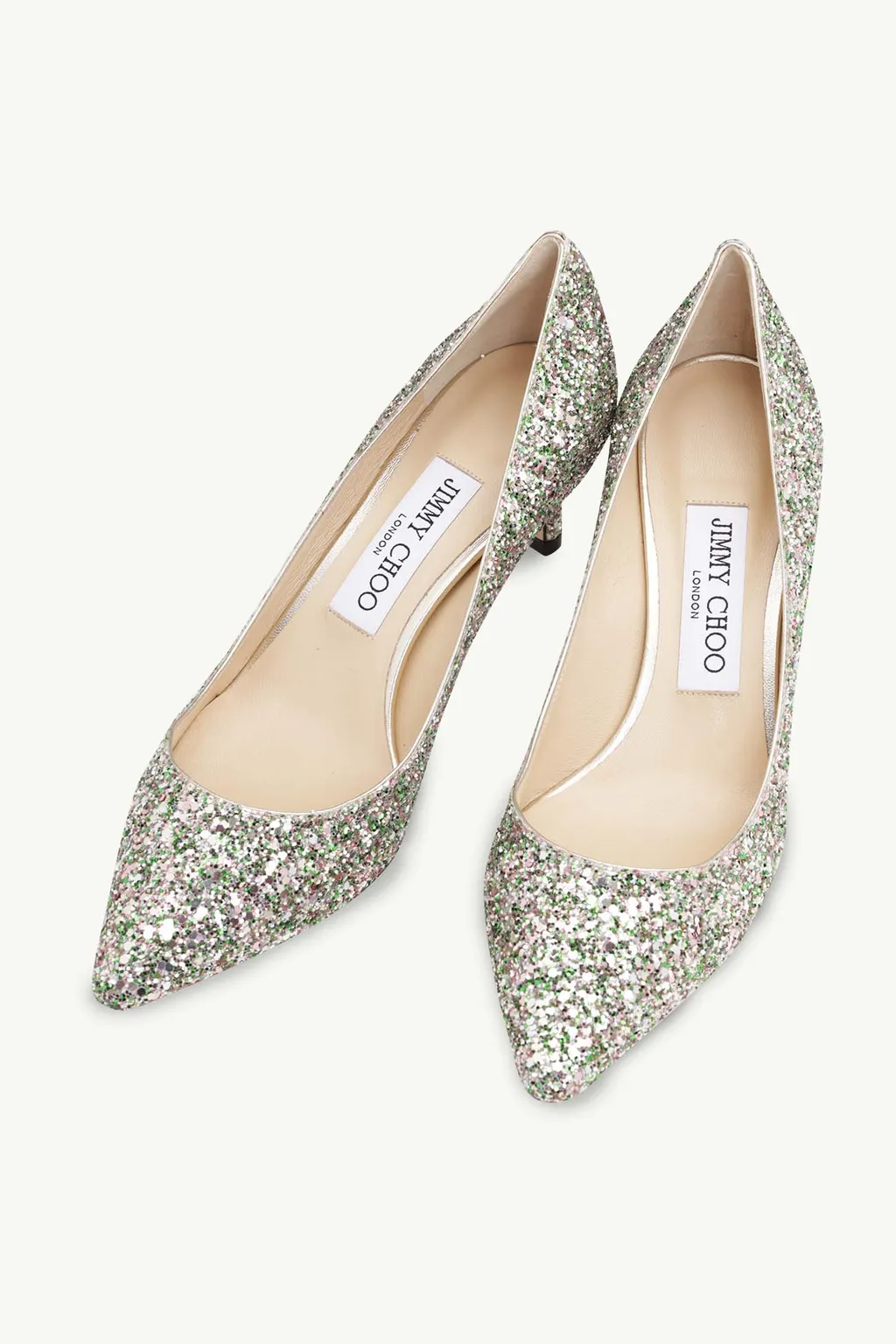 JIMMY CHOO Romy Pumps 60mm in Glittered Peppermint 1