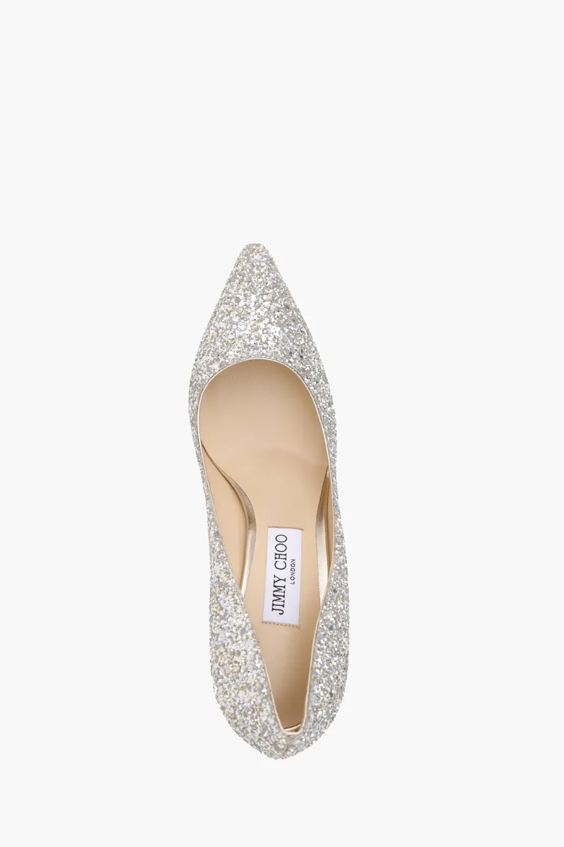 JIMMY CHOO Romy Pumps 85mm in Glittered Champagne 3