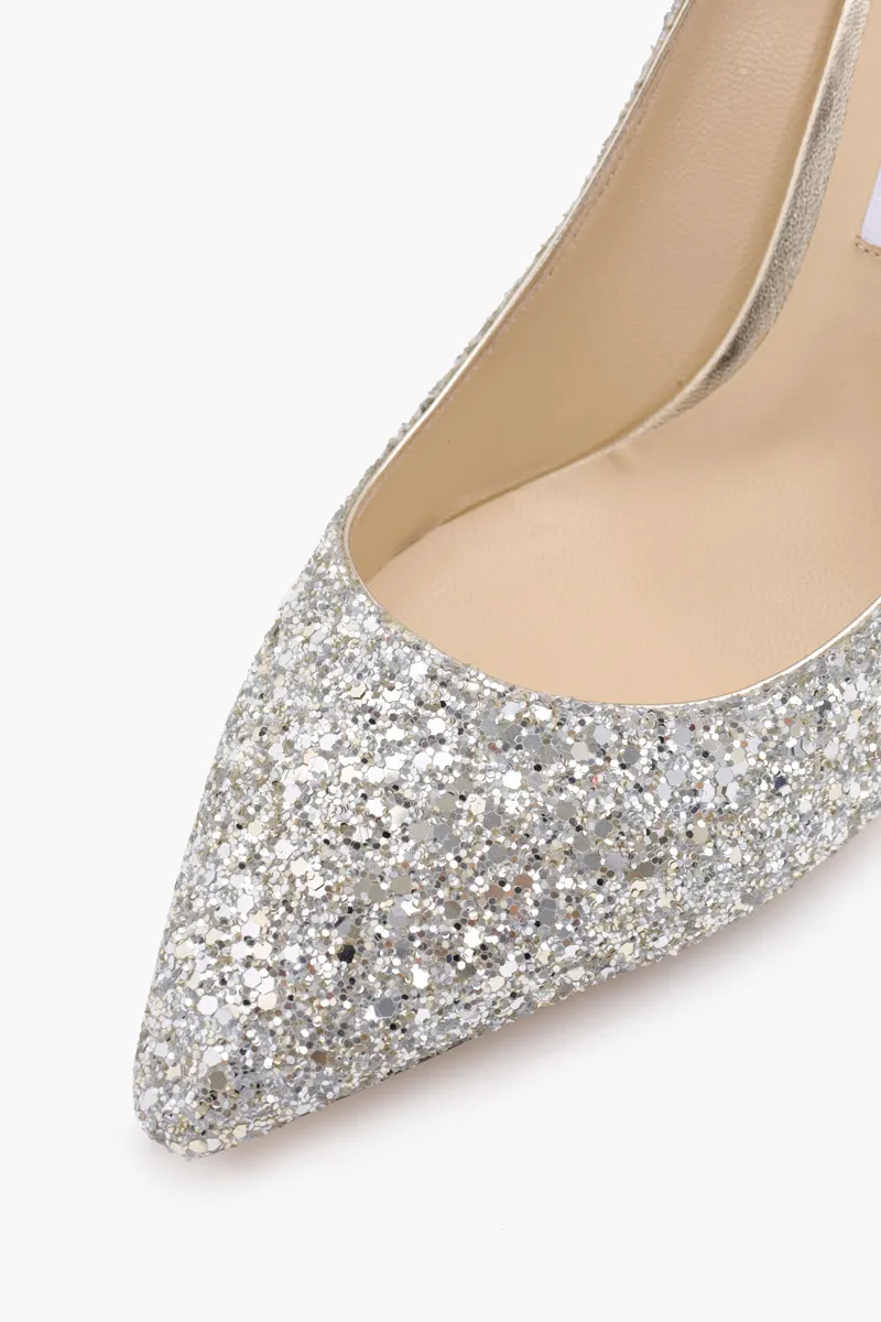 JIMMY CHOO Romy Pumps 85mm in Glittered Champagne 4