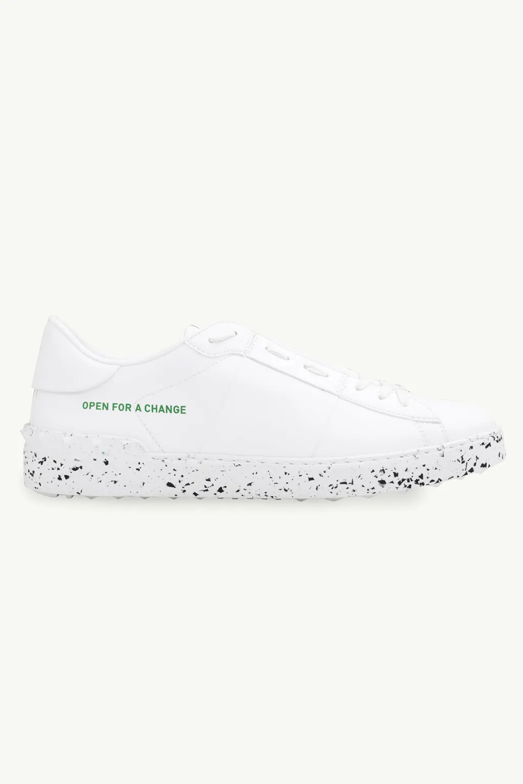 VALENTINO Men Open For A Change Sneaker in White/White Bio-Based Material 0
