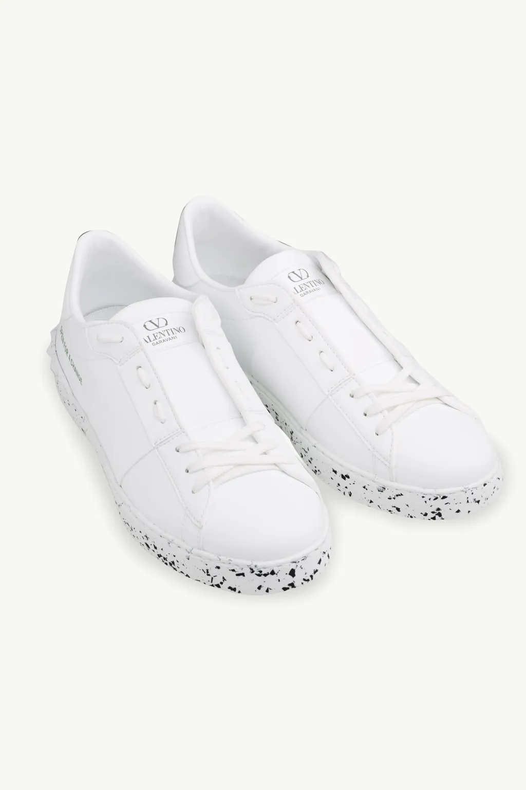 VALENTINO Men Open For A Change Sneaker in White/White Bio-Based Material 1