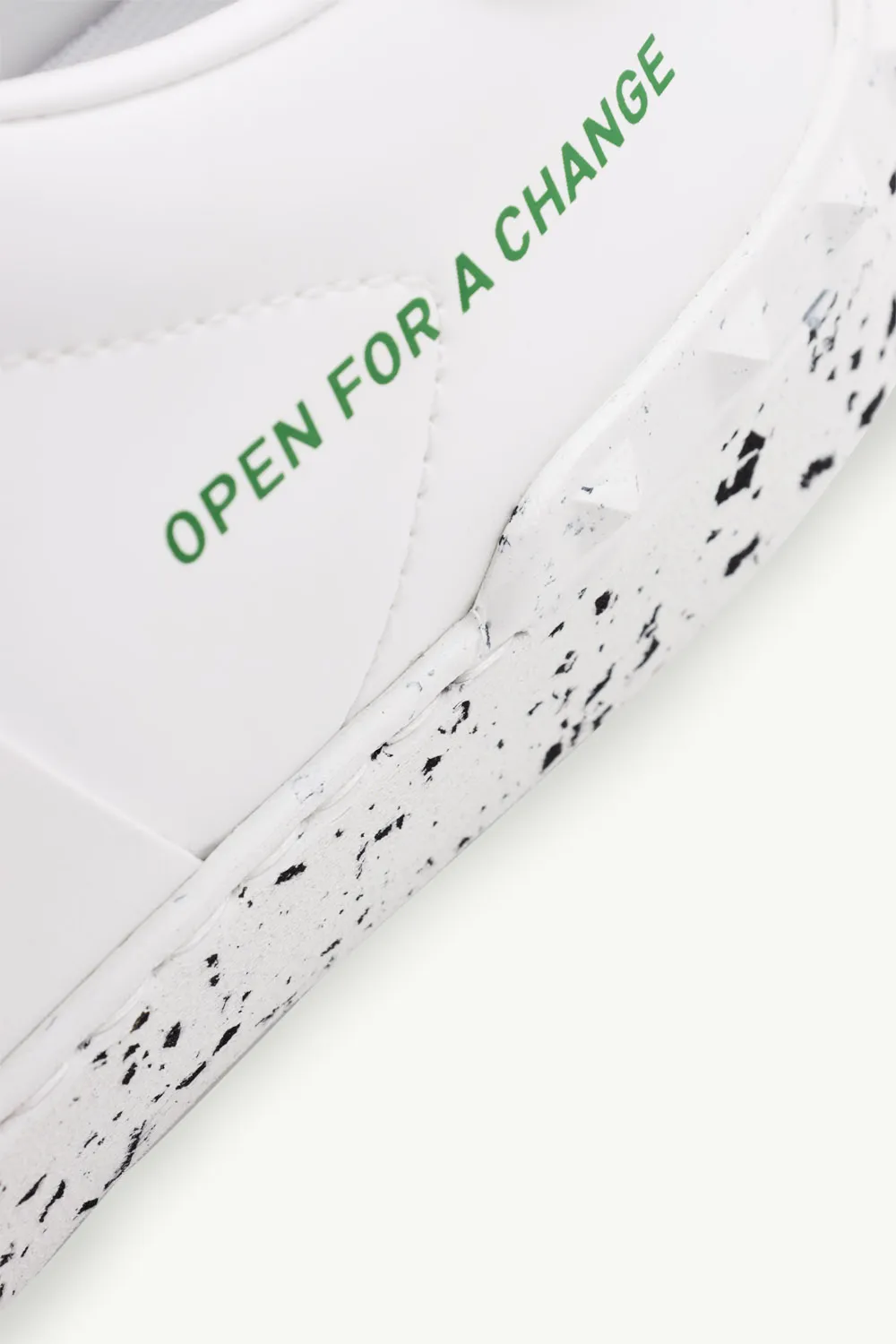 VALENTINO Men Open For A Change Sneaker in White/White Bio-Based Material 4