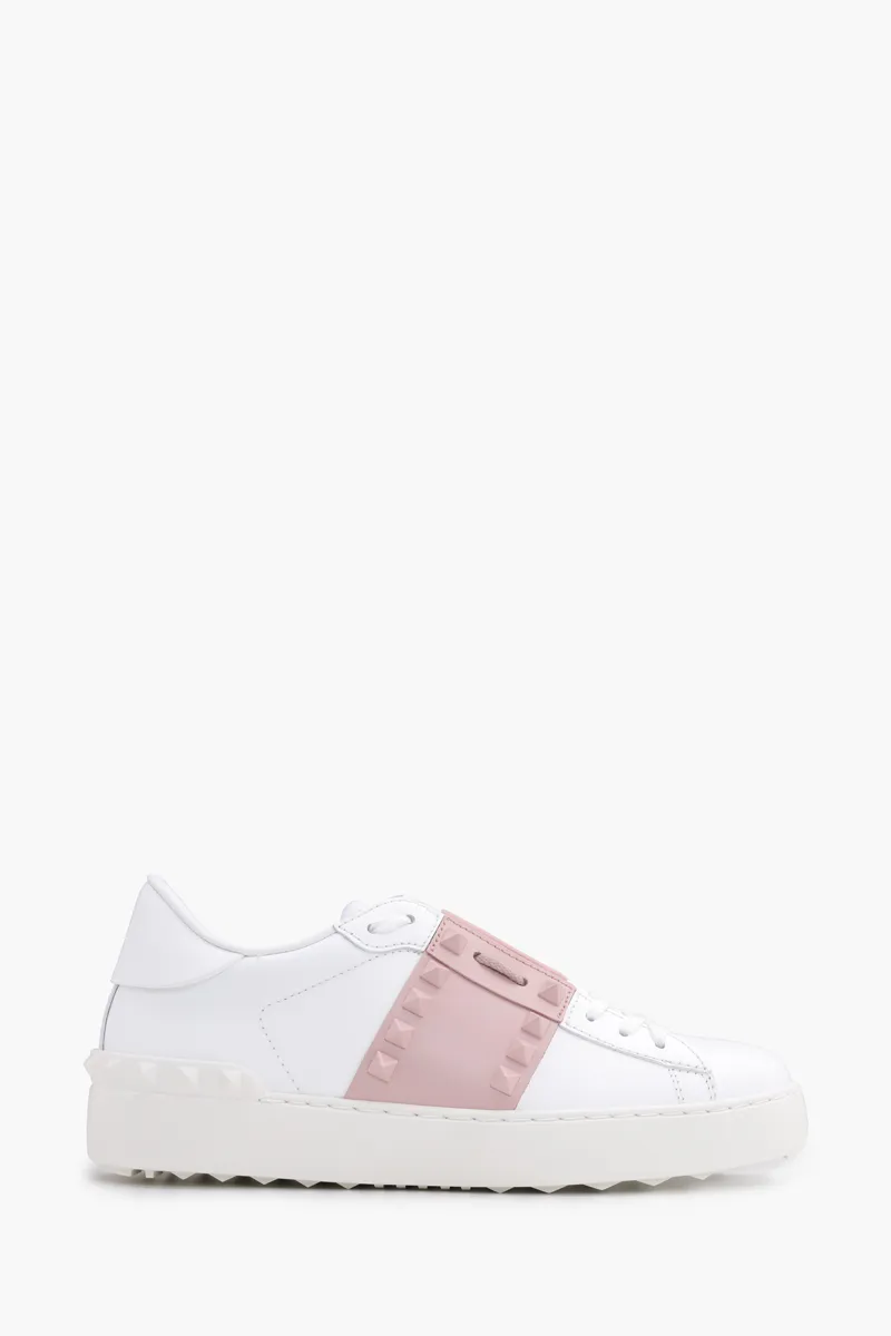VALENTINO Women Untitled Open Sneakers in White/Pink 0