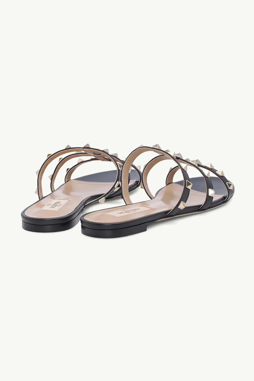 VALENTINO Rockstud Strappy Slides in Black 2