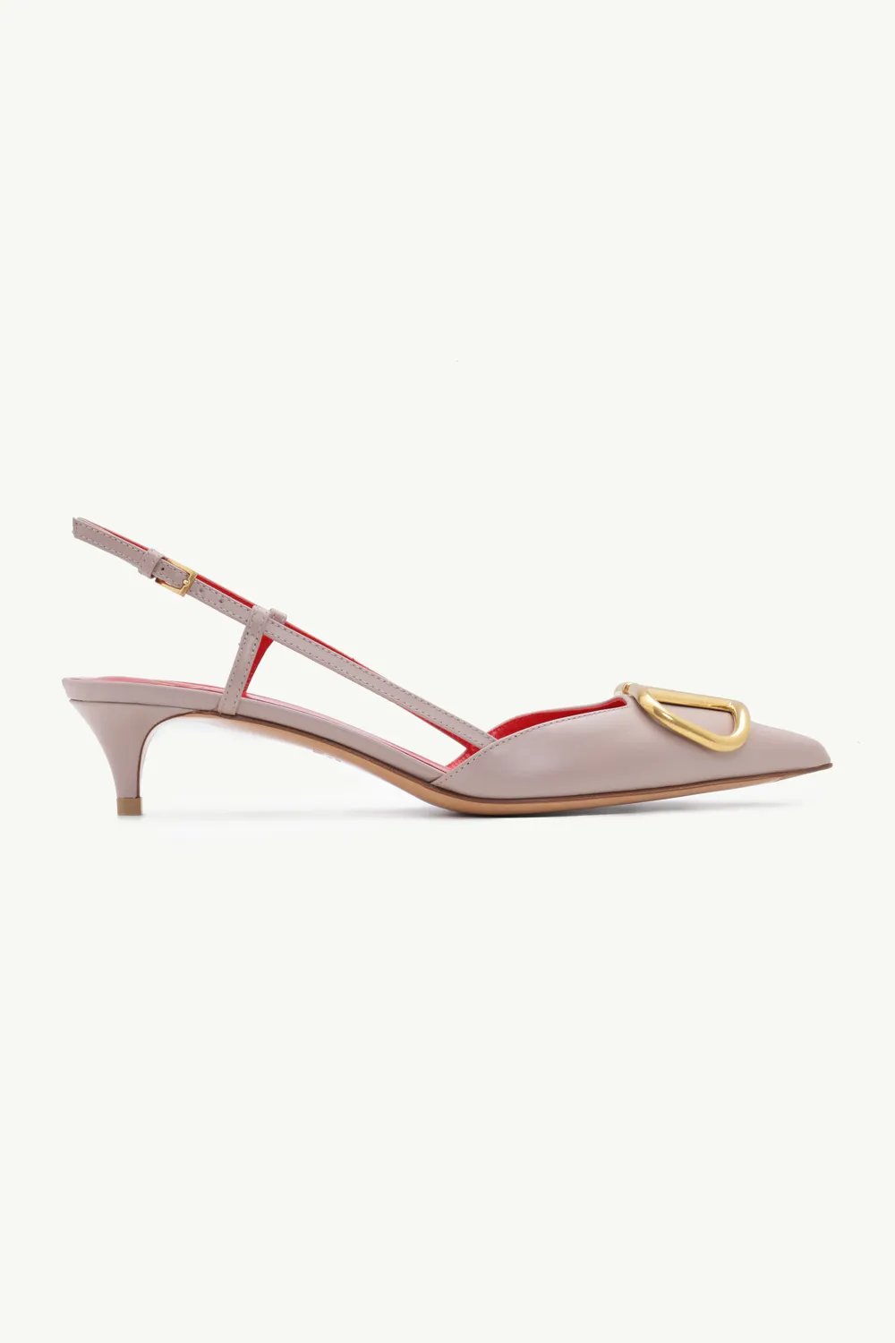 VALENTINO VLogo Slingback Pumps 40mm in Nude Poudre 0
