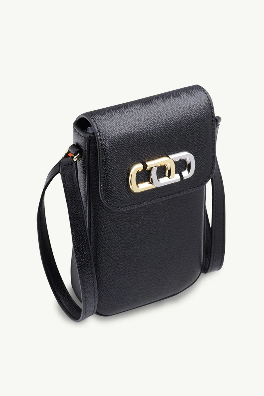 MARC JACOBS The J Link Crossbody Bag in Black Natural Grain Leather 2