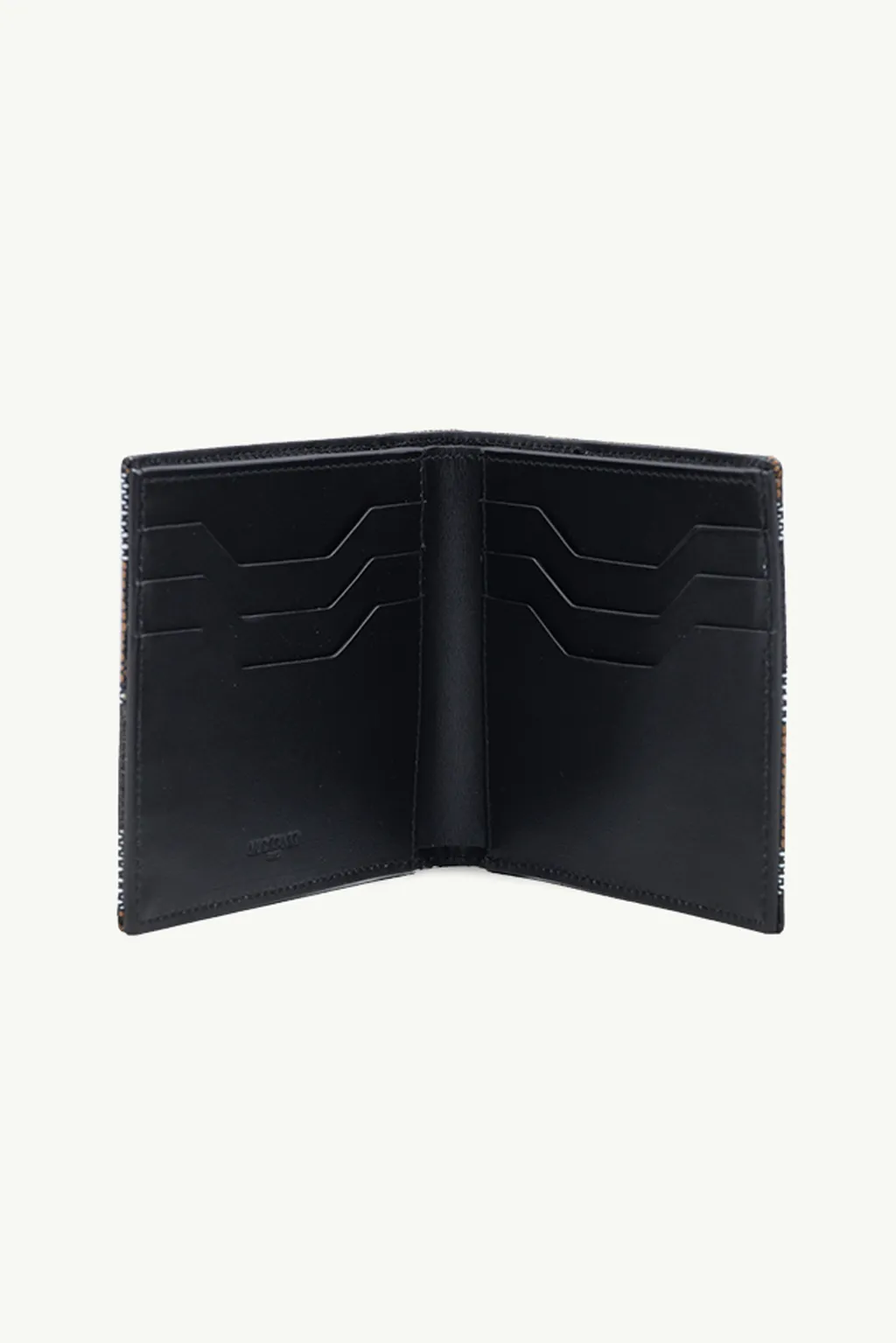 AU DEPART Heritage Monogram Bifold Wallet in Black Multicolor Coated Canvas 3