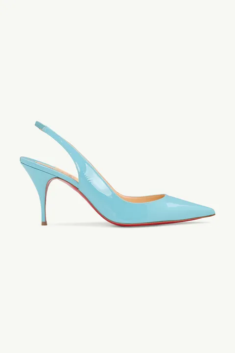 CHRISTIAN LOUBOUTIN Clare Slingback Pumps 80mm in Noumea Patent