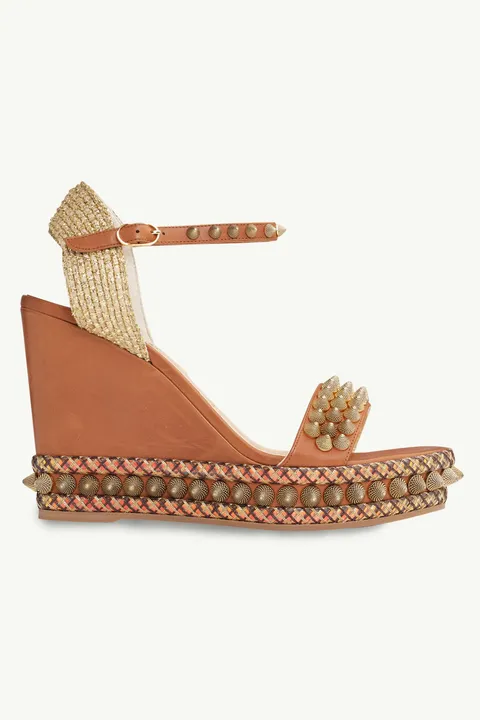 CHRISTIAN LOUBOUTIN Cordorella 110mm Espadrilles in Version Brown Leather