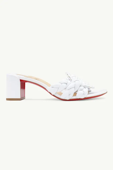 CHRISTIAN LOUBOUTIN Women Marmela Mules 55mm in White Nappa Leather