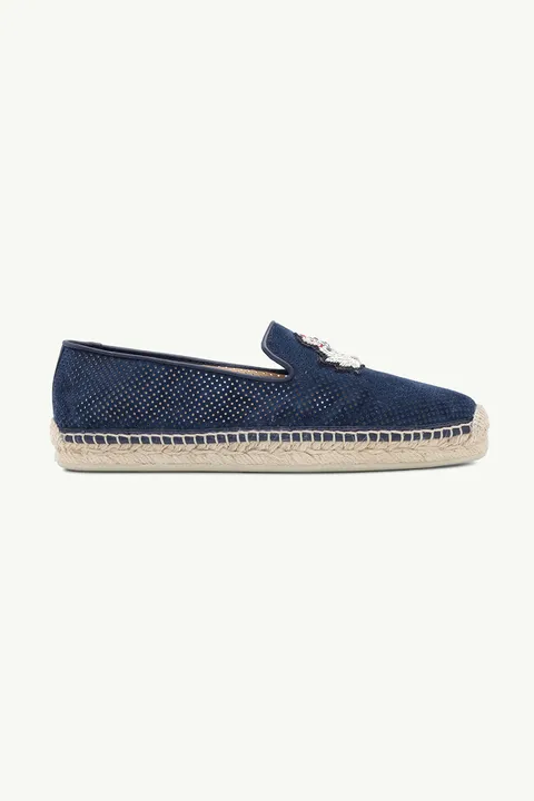 CHRISTIAN LOUBOUTIN Women Nanou Orlato Mesh Espadrilles in Navy